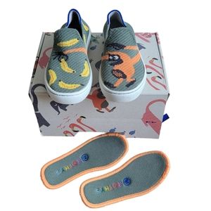 ROTHY'S kids Monkey & banana Slide on Sneakers w Box - Size 10